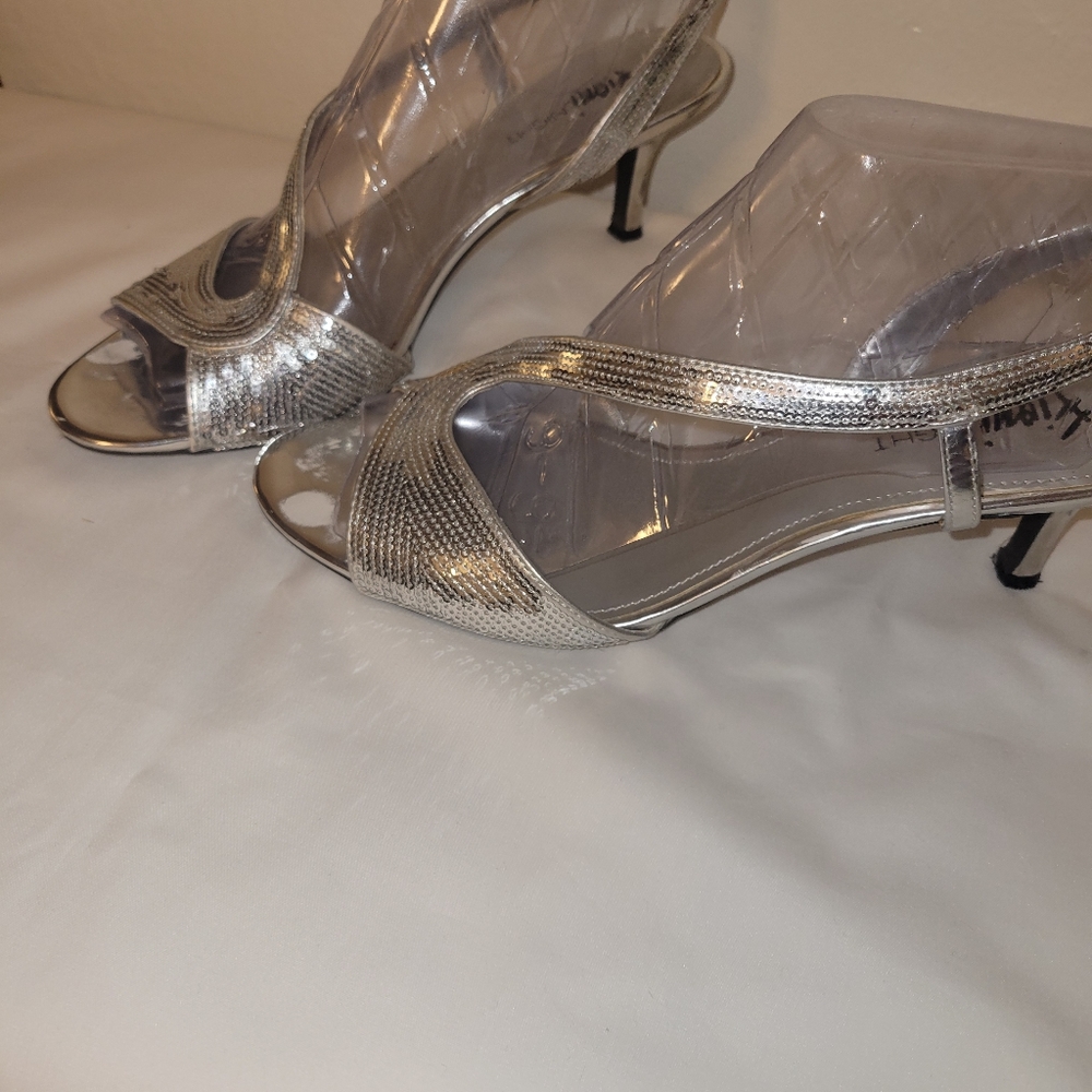Silver sandals, size 9.5